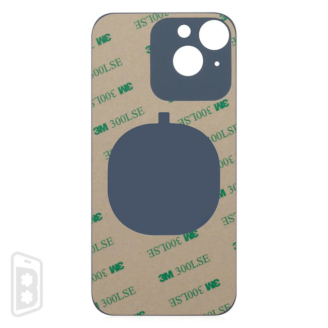 Back Glass With 3M Adhesive Compatible For iPhone 13 (No Logo / Large Camera Hole)