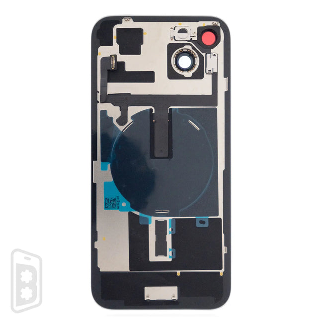 Back Glass With Steel Plate With Wireless NFC Charging MagSafe Magnet & Flashlight Flex Compatible For IPhone 15 Plus (No Logo)