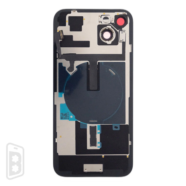 Back Glass With Steel Plate With Wireless NFC Charging MagSafe Magnet & Flashlight Flex Compatible For IPhone 15 Plus (No Logo)