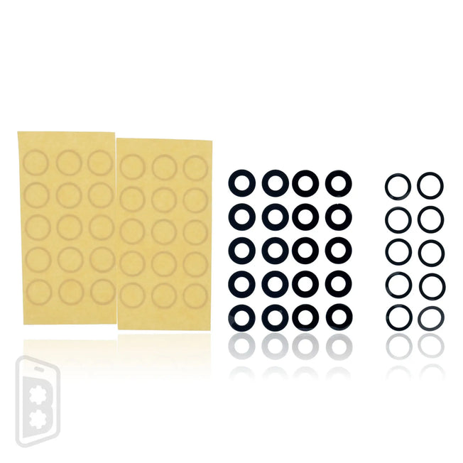 Back Camera Lens (Glass Only) With Adhesive Compatible For iPhone 11 Pro / 11 Pro Max (3 Piece Set) (10 Pack)