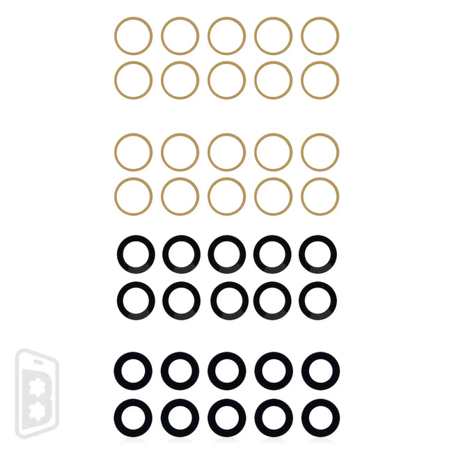 Back Camera Lens (Glass Only) With Adhesive Compatible For iPhone 13 / 13 Mini (2 Piece Set) (10 Pack)