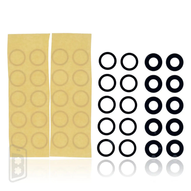 Back Camera Lens (Glass Only) With Adhesive Compatible For iPhone 12 / 12 Mini (2 Piece Set) (10 Pack)