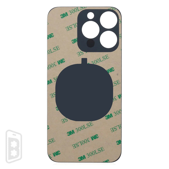 Back Glass With 3M Adhesive Compatible For iPhone 13 Pro (No Logo / Large Camera Hole)