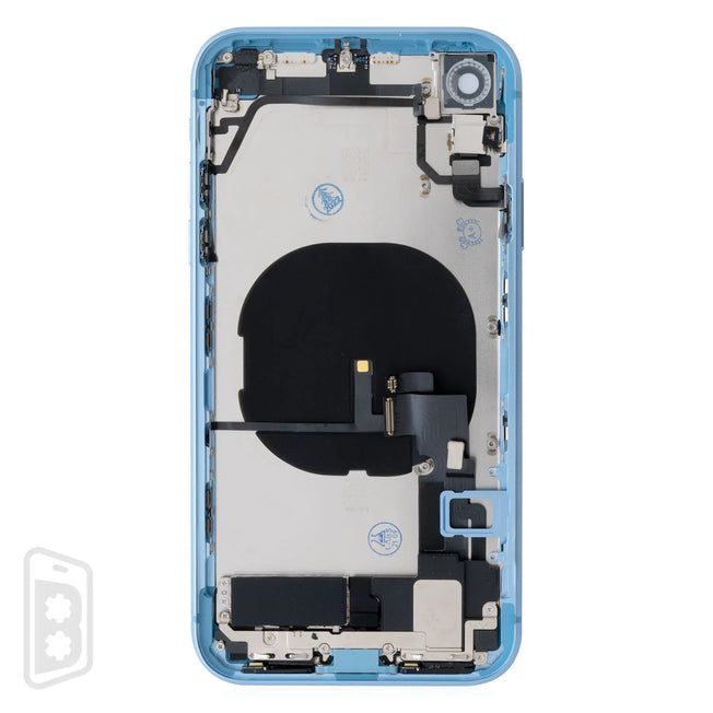 Back Housing W/ Small Components Pre-Installed Compatible For iPhone XR (No Logo)