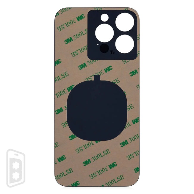 Back Glass With 3M Adhesive Compatible For iPhone 14 Pro Max (No Logo / Large Camera Hole)