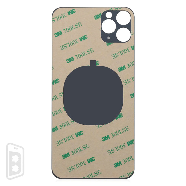 Back Glass With 3M Adhesive Compatible For iPhone 11 Pro Max (No Logo / Large Camera Hole)