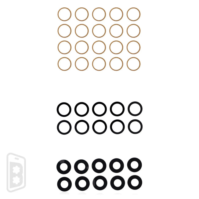 Back Camera Lens (Glass Only) With Adhesive Compatible For iPhone 11 (2 Piece Set) (10 Pack)