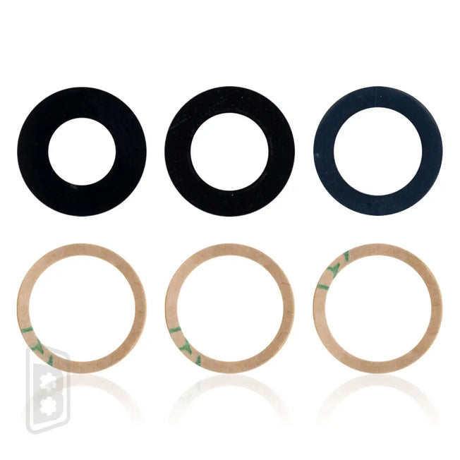Back Camera Lens (Glass Only) With Adhesive Compatible For iPhone 12 Pro Max (3 Piece Set)