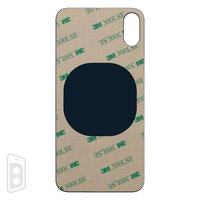 Back Glass With 3M Adhesive Compatible For iPhone XS (No Logo / Large Camera Hole)