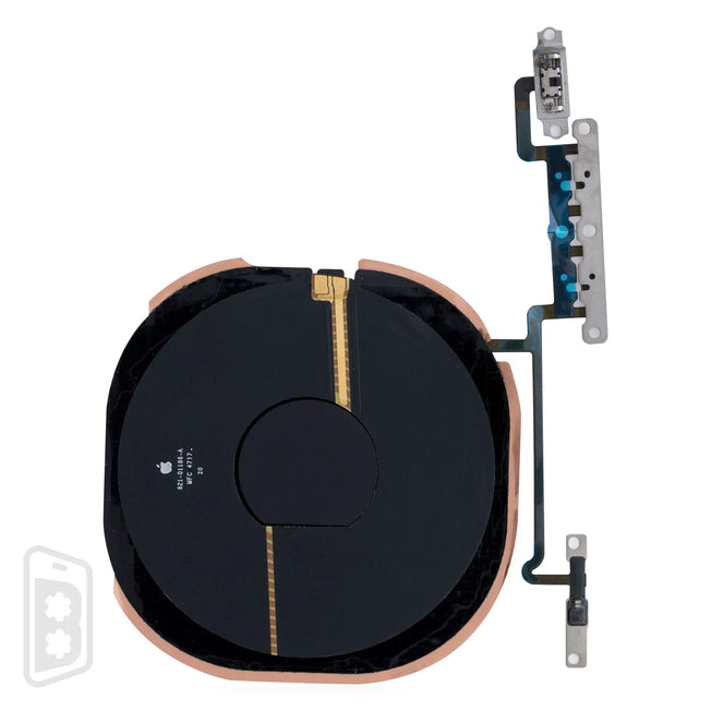 Wireless NFC Charging Flex With Power & Volume Flex Pre-Installed Compatible For iPhone X