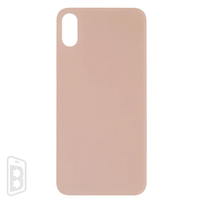 Back Glass With 3M Adhesive Compatible For iPhone X (No Logo / Large Camera Hole)