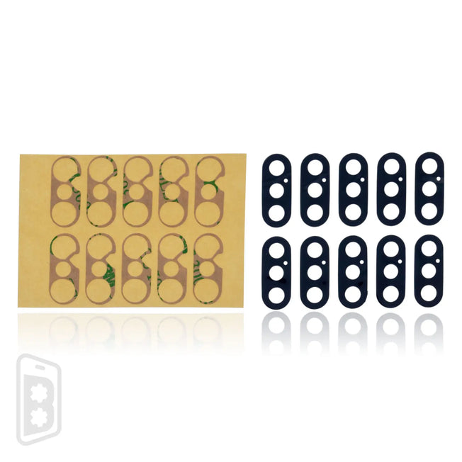 Back Camera Lens (Glass Only) With Adhesive Compatible For iPhone XS / XS Max (10 Pack)