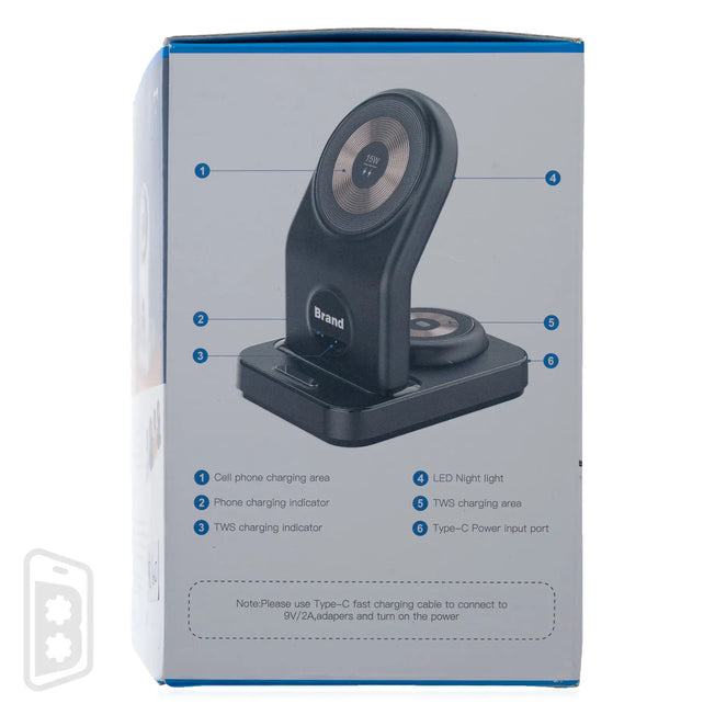 2 in 1 Wireless Charger Stand with Night Light