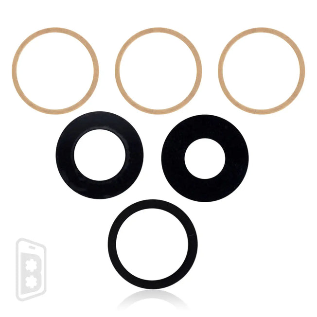 Back Camera Lens (Glass Only) With Adhesive Compatible For iPhone 13 Pro / 13 Pro Max (3 Piece Set)