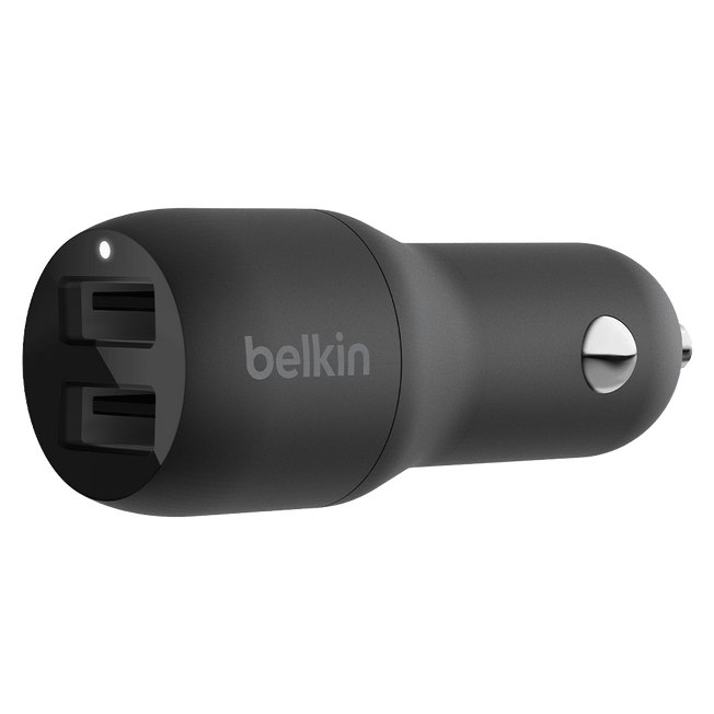 Belkin - Dual Port Usb A Car Charger 24w - Black